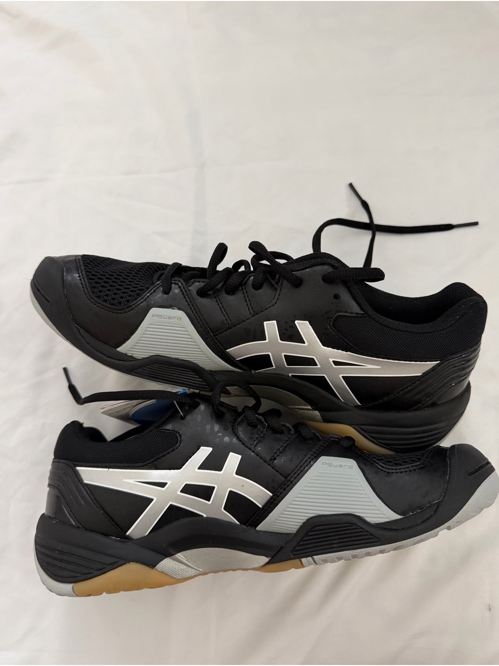 ASICS Black and Silver Women’s Volleyball Shoes with Tags